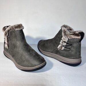 Clarks Cloudsteppers Breeze Fur Faux Fur Slip-On Boots